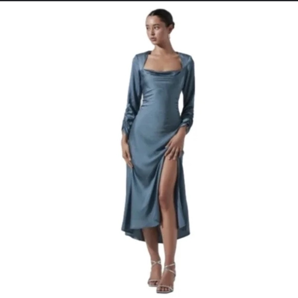 WINE RED ASTR midi dress